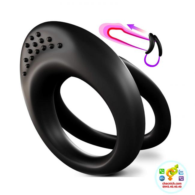 Vòng cockring đôi giúp nam giới cương cứng và kéo dài thời gian Dual Penis Ring